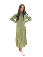 Load image into Gallery viewer, Green Button Swim Dress
