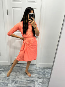 Ladies Coral Wrap Swim Skirt