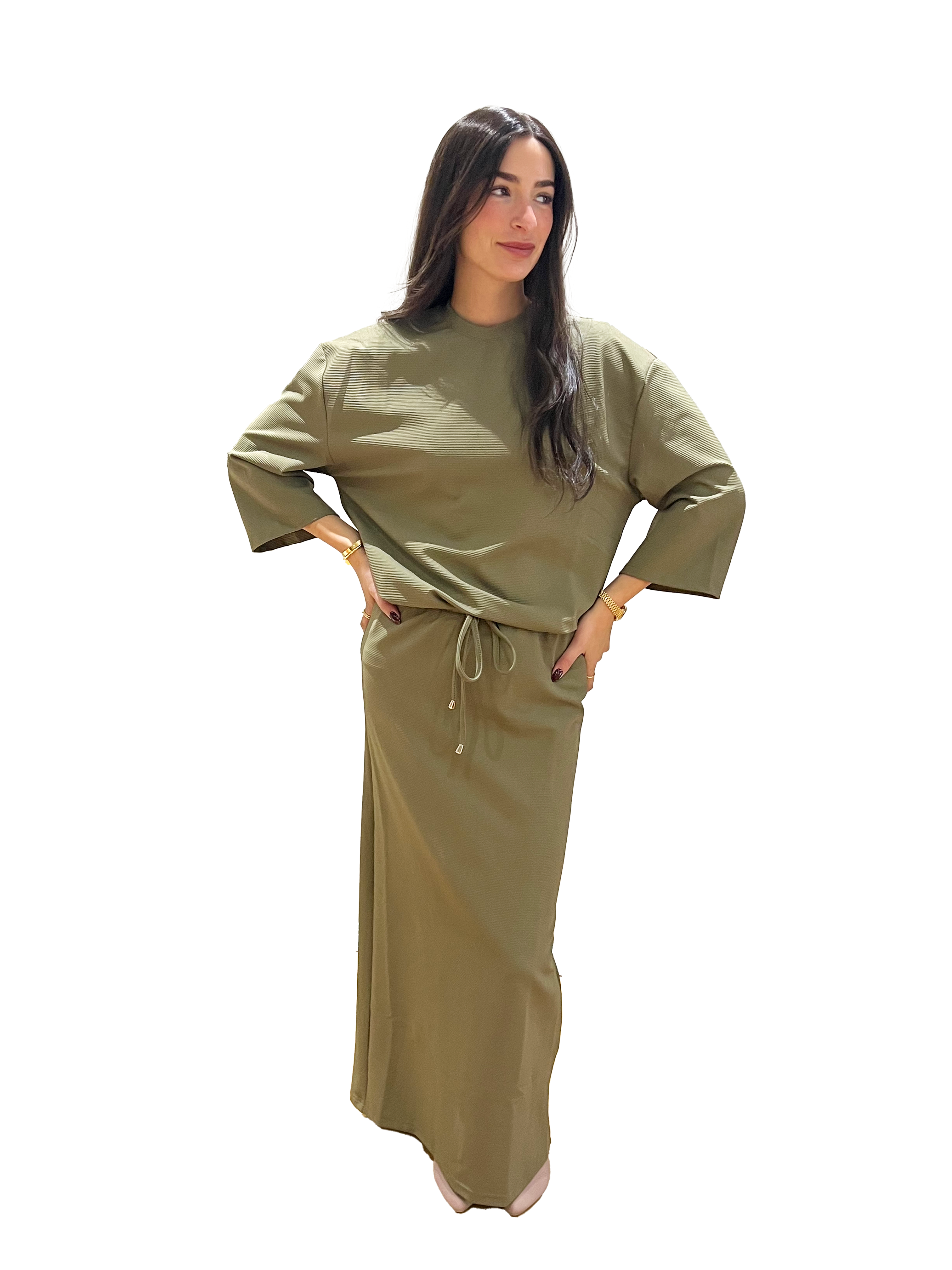 Green Drawstring Swim Set