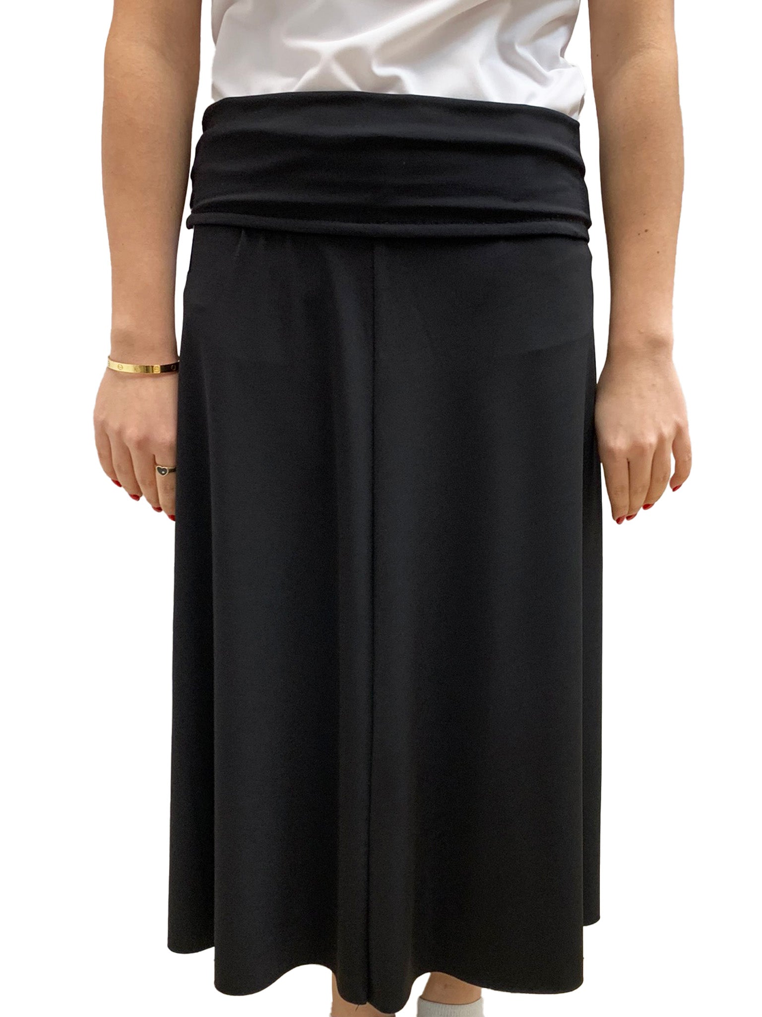 Ladies Black Active Midi Skirt (26 inches)