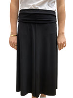 Load image into Gallery viewer, Ladies Black Active Midi Skirt (26 inches)
