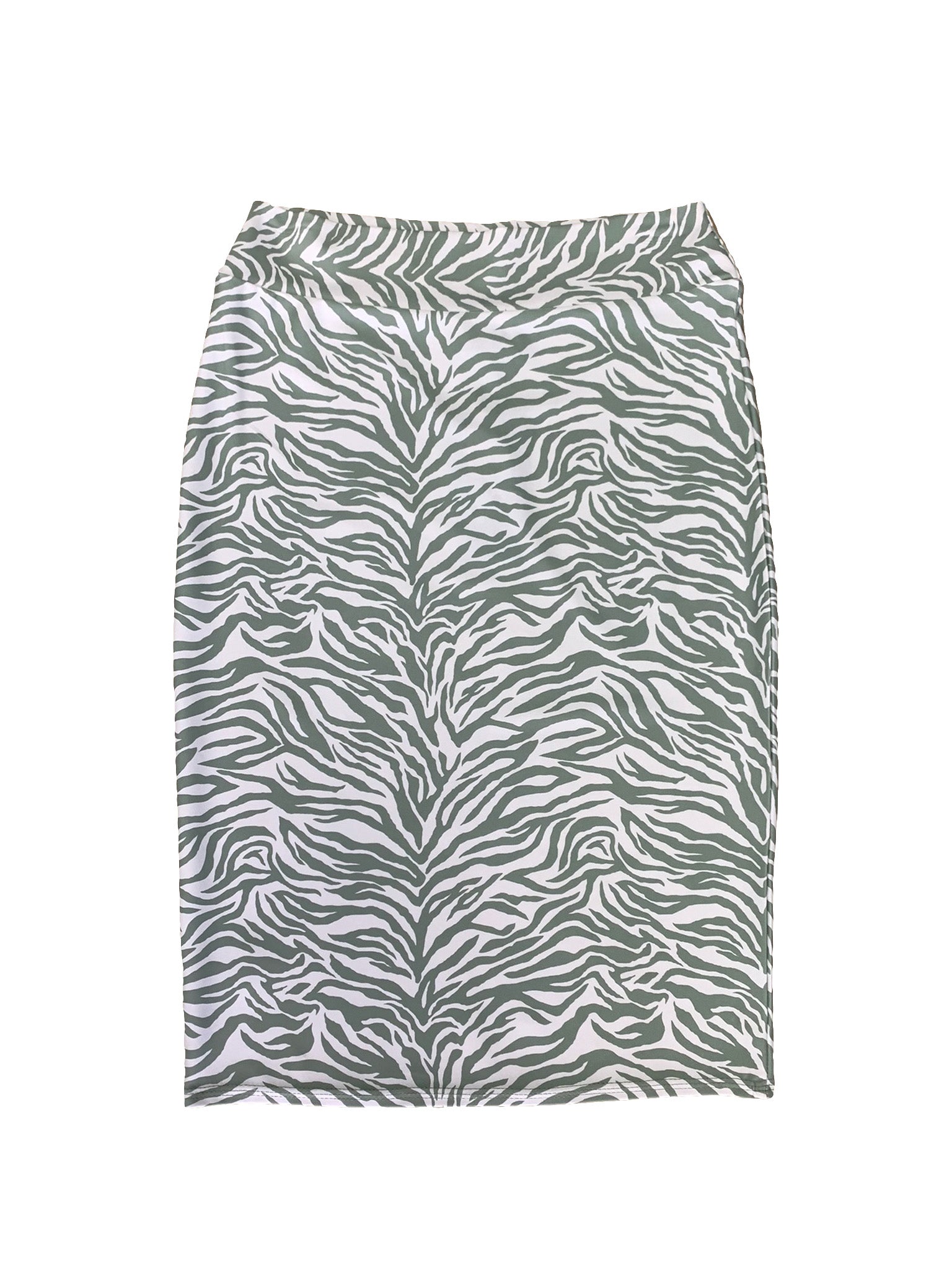 Green Zebra Pencil Swim Skirt