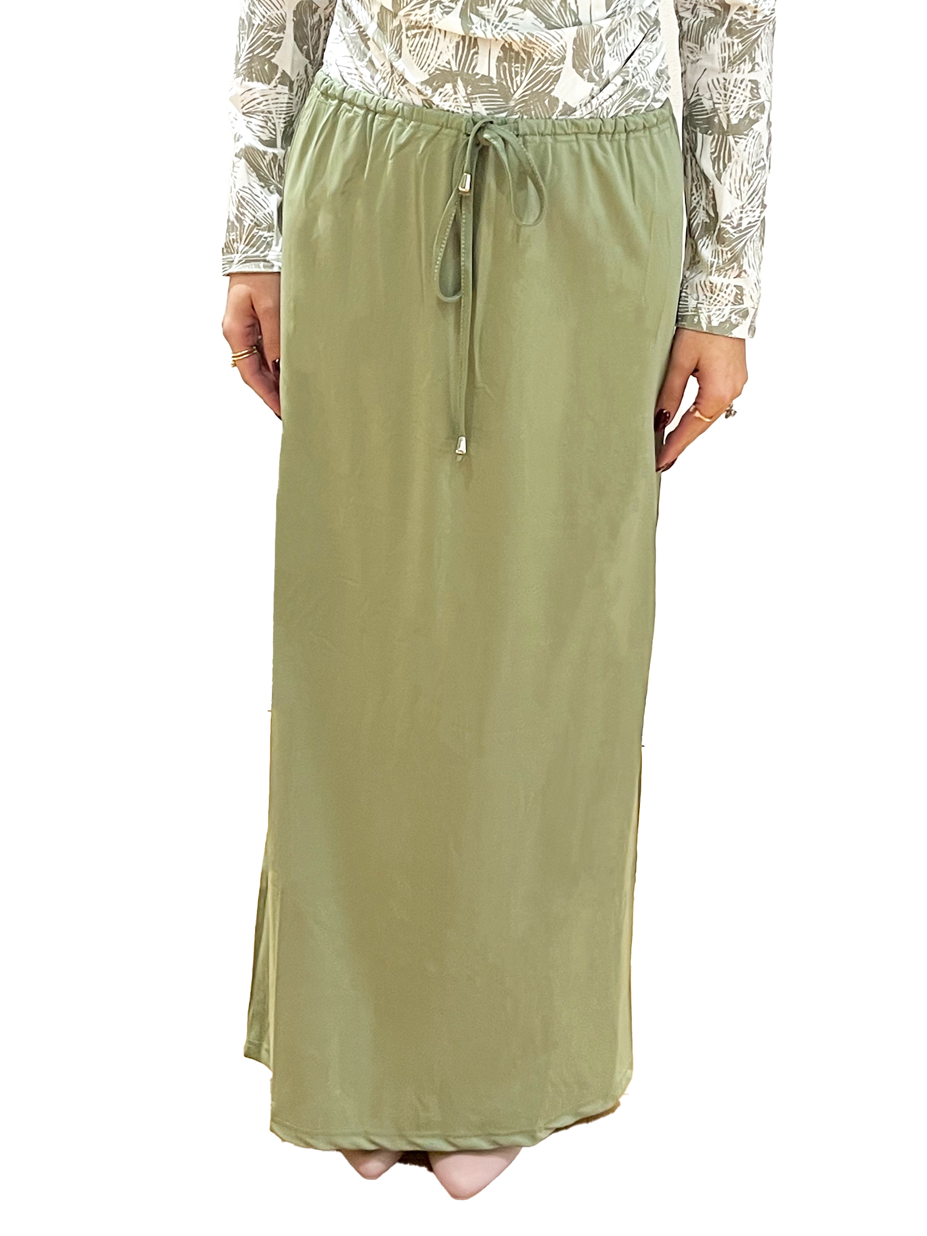 Drawstring Skirt Green