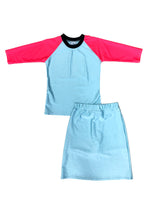 Load image into Gallery viewer, Kids Pink &amp; Blue Baseball Swim Set
