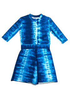 Kids Blue Tie Dye Swim Dress
