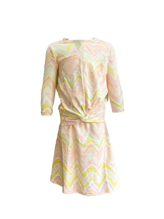 Kids Zig Zag Knot Swim Dress