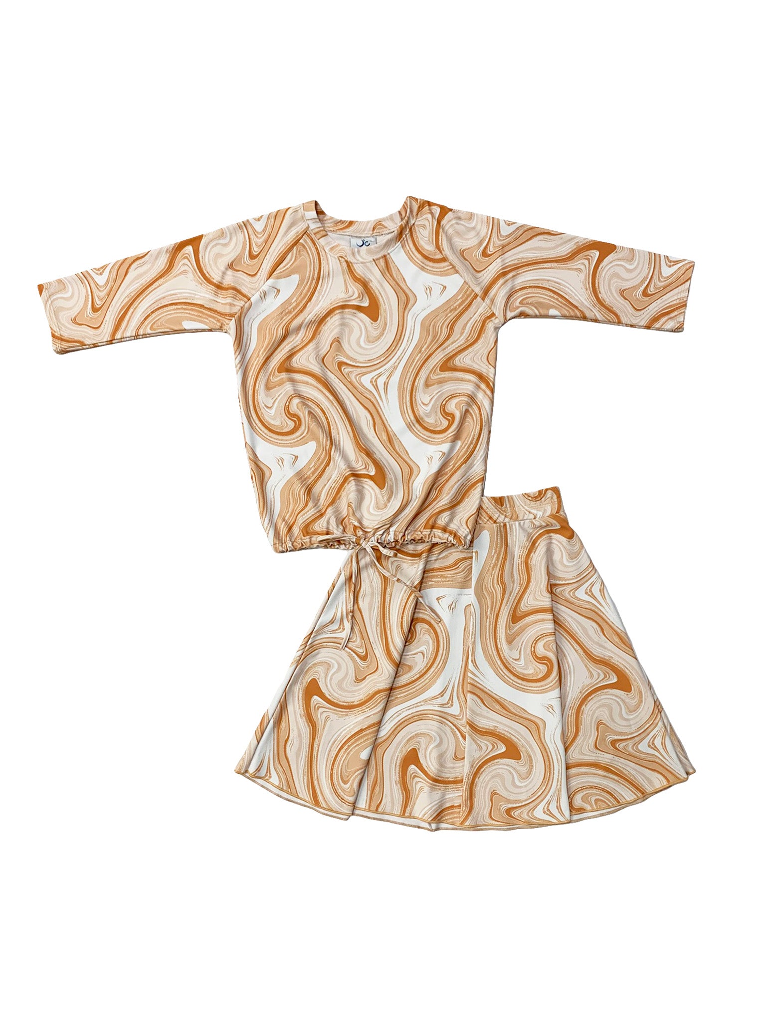 Teen Orange Swirl Swim Set