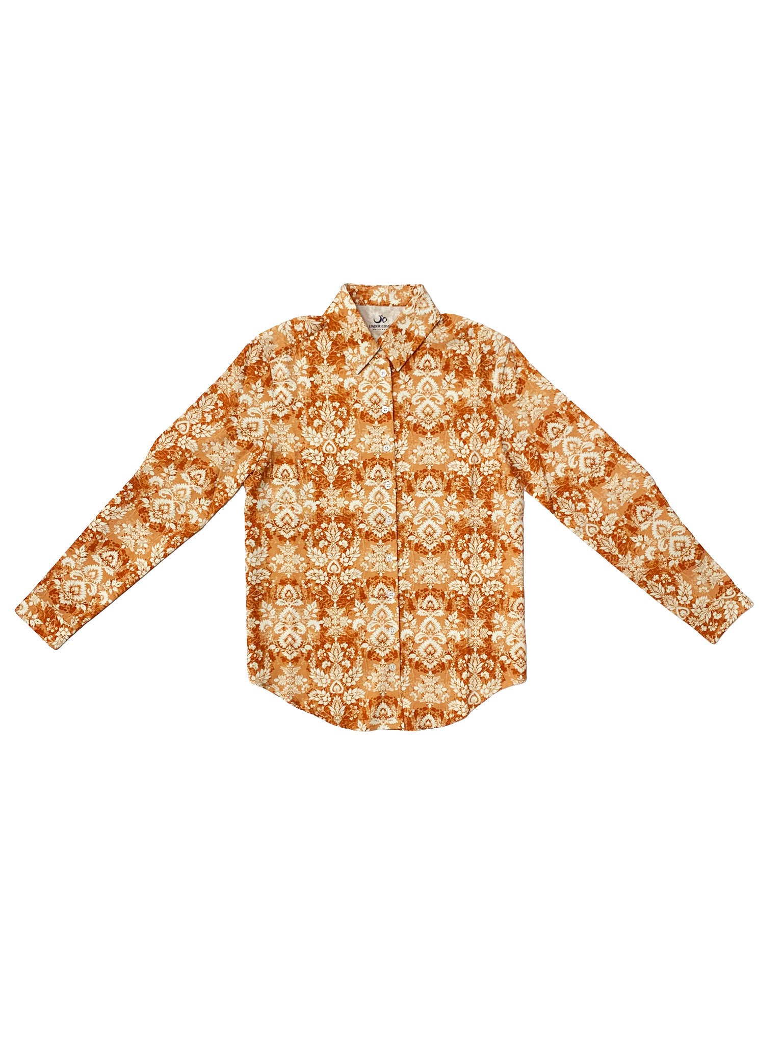 Teen Oversized Swim Shirt Damask