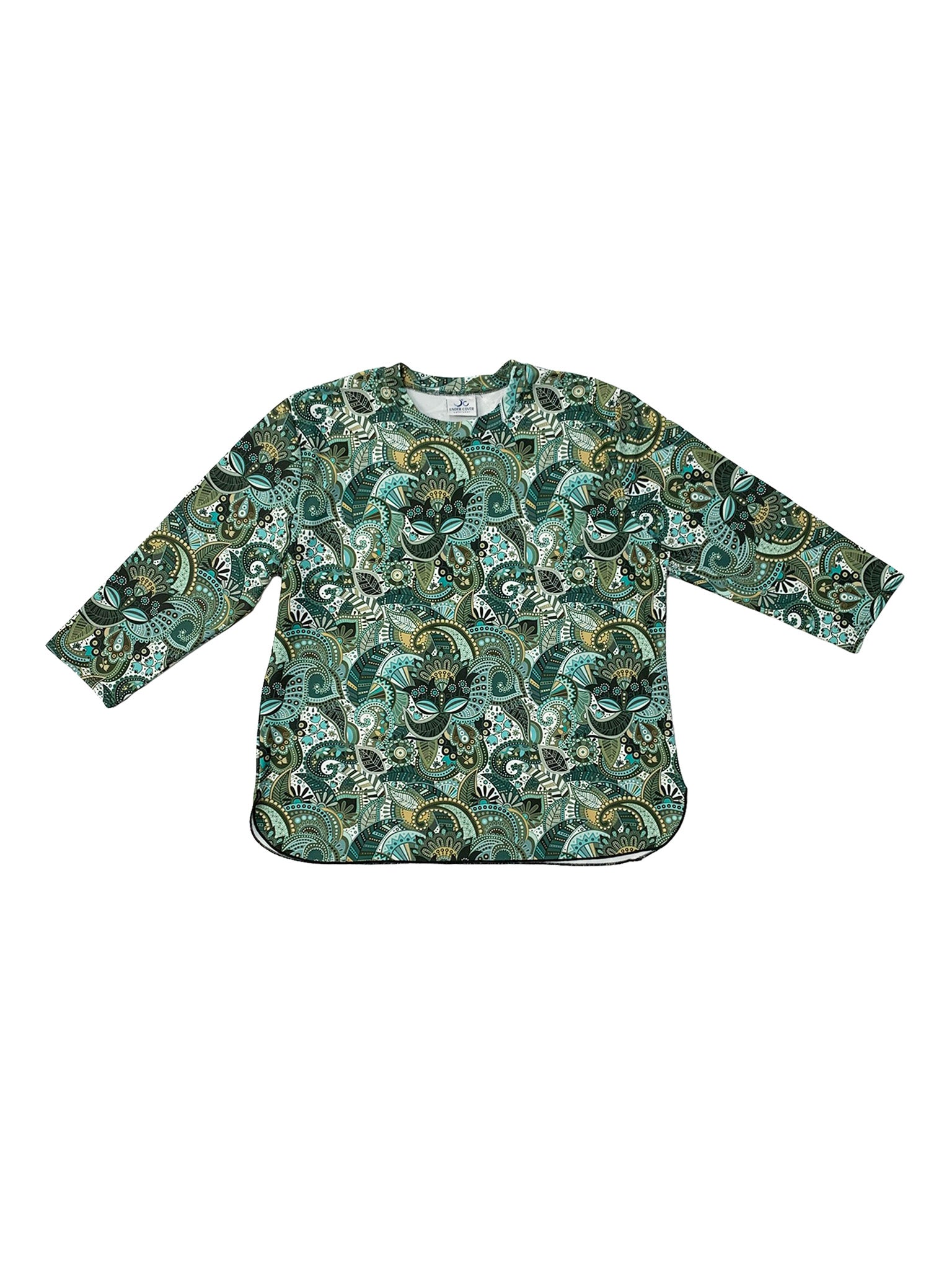 Green Paisley Swim Top