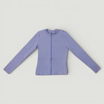 Load image into Gallery viewer, Purple Active Full Zip Swim Top with Pockets
