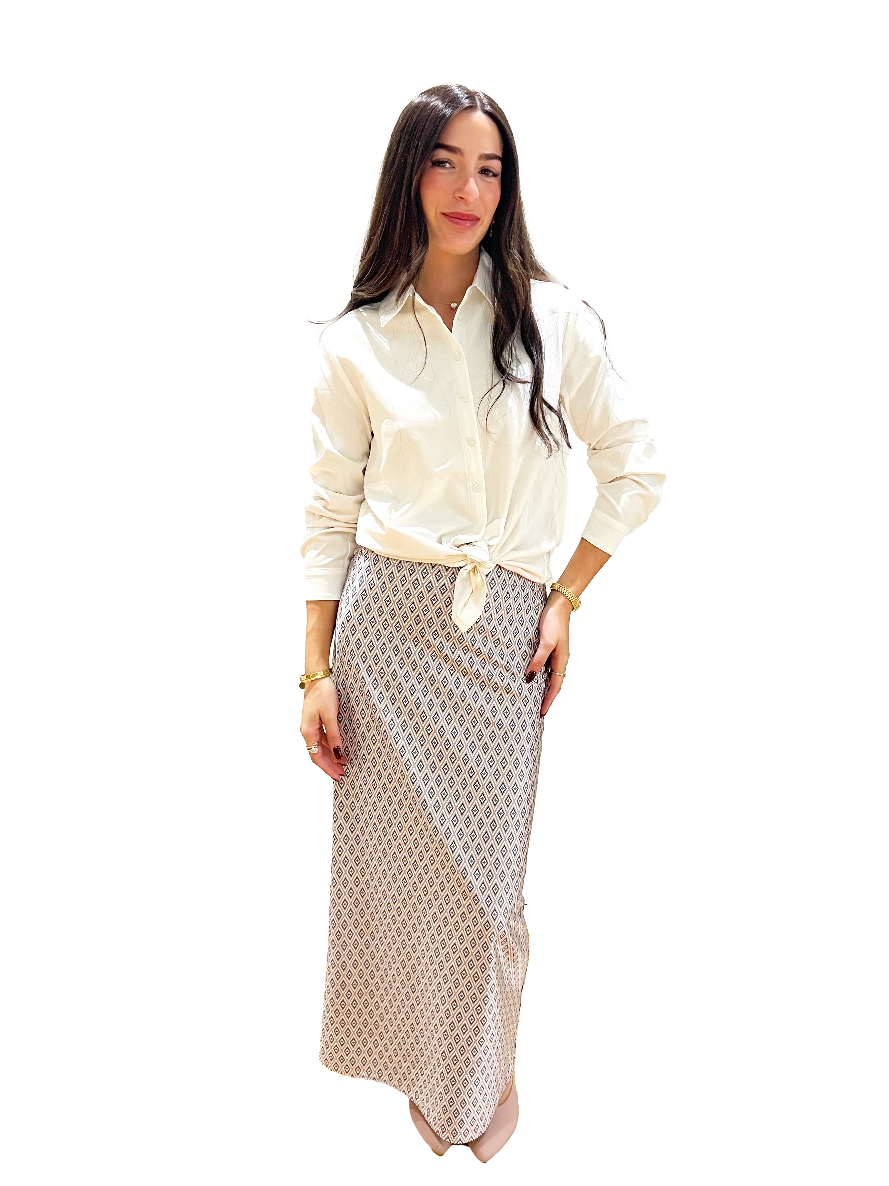 White Button Swim Shirt