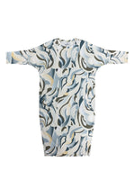 Load image into Gallery viewer, Blue Abstract Flow Swim Dress
