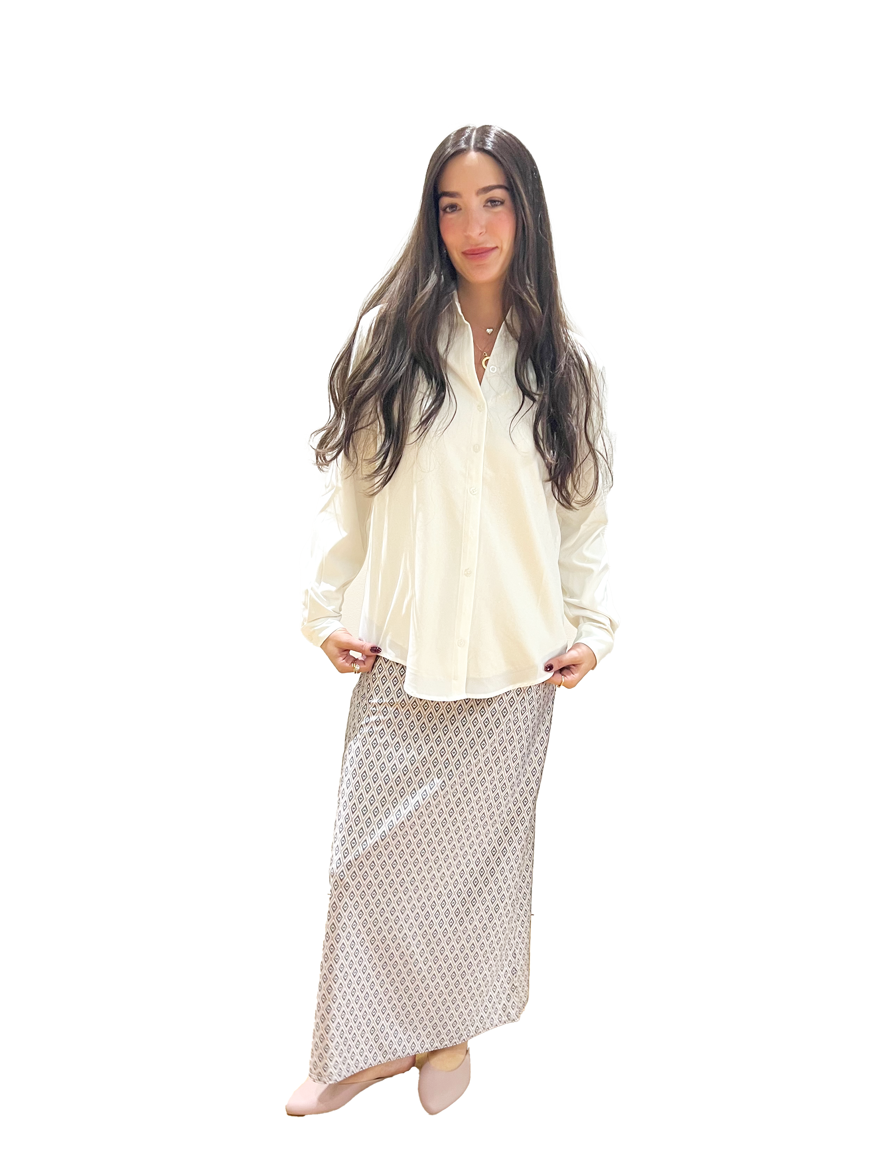 White Button Swim Shirt