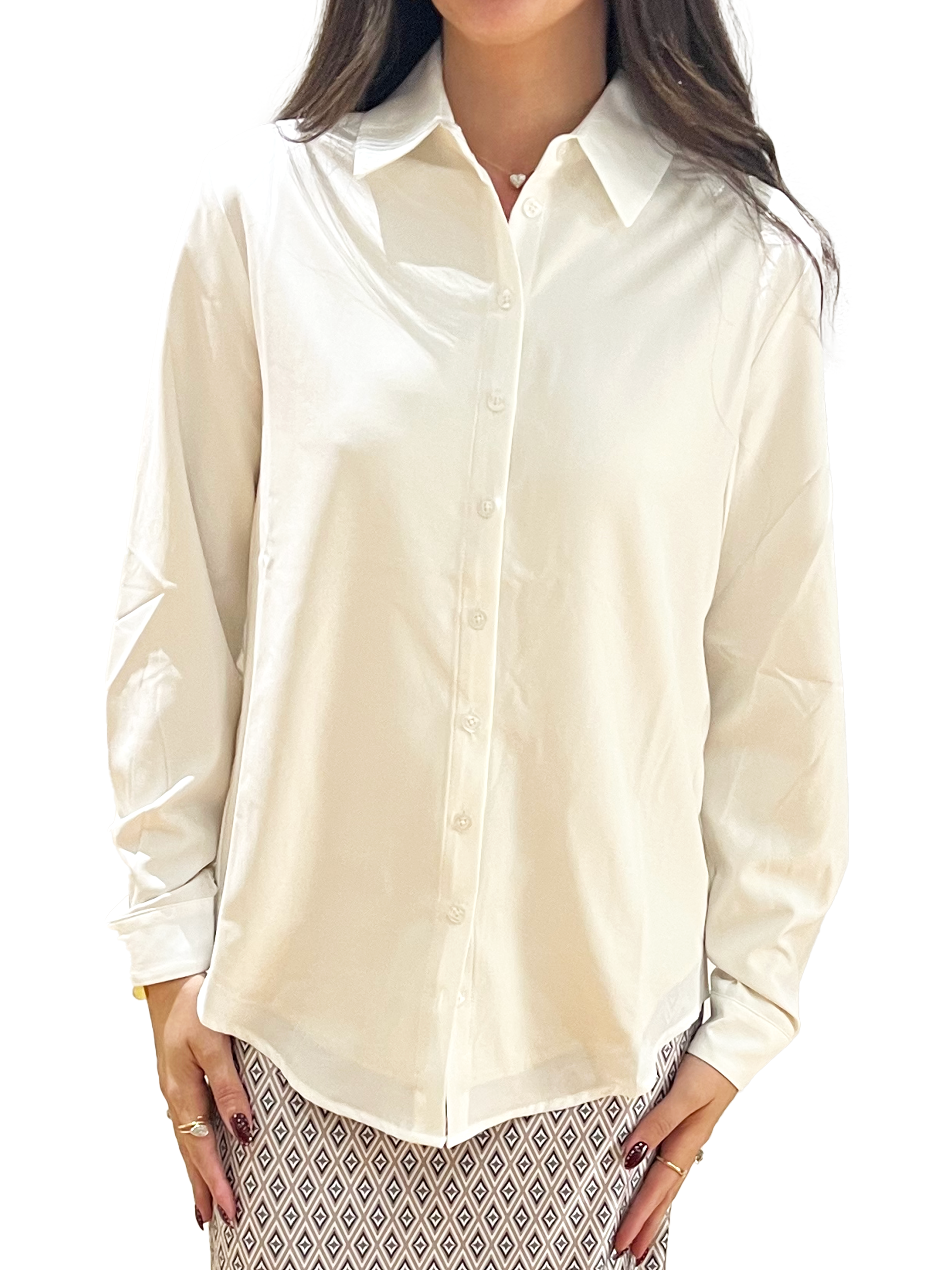 White Button Swim Shirt