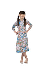 Load image into Gallery viewer, Floral Kids Elastic Swim Dress
