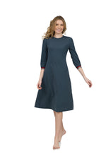 Load image into Gallery viewer, Grey Swim Dress With Banded Sleeve
