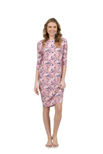 Load image into Gallery viewer, Pink Floral Flow Swim Dress
