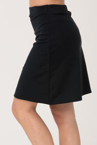 Black Mini Swim Skirt With Shorts Attached