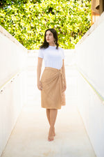 Load image into Gallery viewer, Nude Mesh Sarong Swim Skirt
