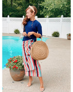 Load image into Gallery viewer, Multi Stripe Maxi Wrap Swim Skirt
