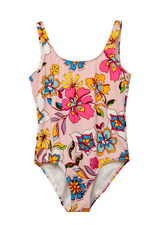 Load image into Gallery viewer, Kids Pink Floral Bathing Suit
