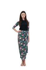 Load image into Gallery viewer, Hawaiian Print Maxi Wrap Swim Skirt
