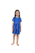 Load image into Gallery viewer, Blue Stars Mini Me Prairie Swim Dress
