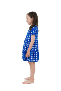 Blue Stars Mini Me Prairie Swim Dress