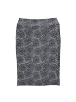 Load image into Gallery viewer, Black &amp; White Floral Pencil Swim Skirt
