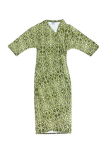 Load image into Gallery viewer, Green Reptile Maxi Knot Swim Dress
