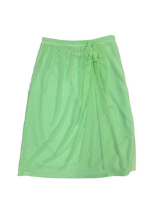 Lime Green Mesh Sarong Swim Skirt