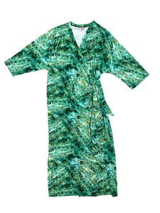 Green Marble Knot Maxi Swim Dress