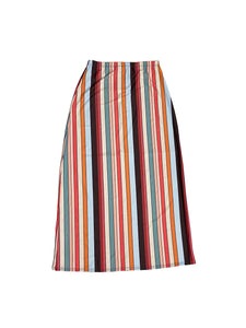 Multi Stripe Maxi Swim Skirt