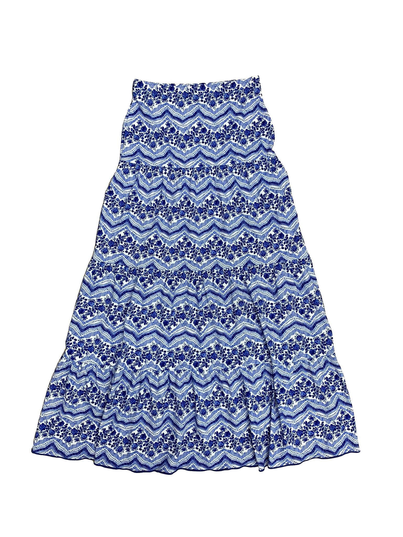 Teen Blue Floral Prairie Swim Skirt