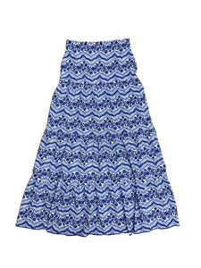 Teen Blue Floral Prairie Swim Skirt