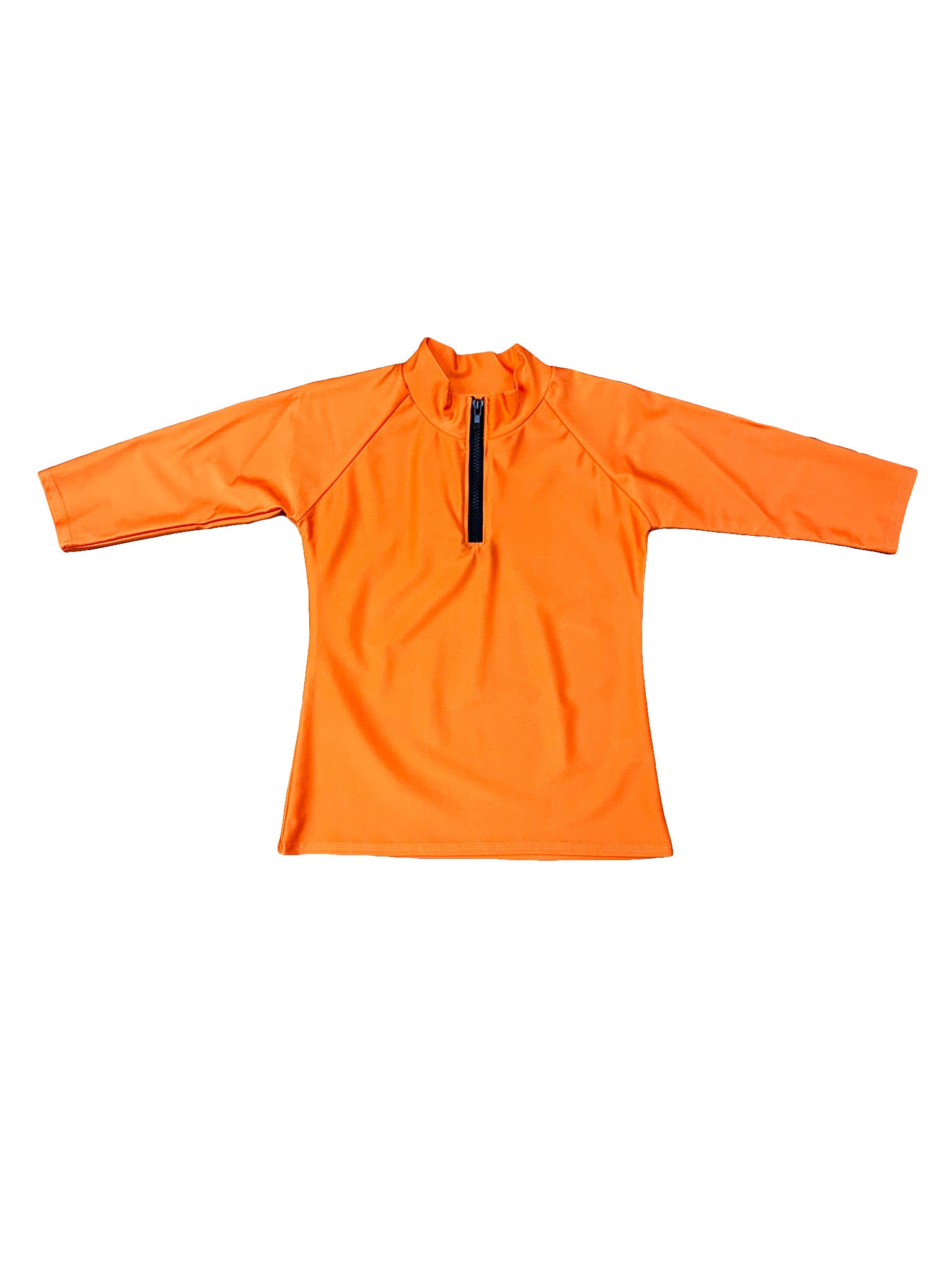 Teen Orange Half Zip Swim Top