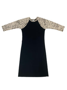 Cheetah Print Sleeve Swim Dress