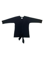 Load image into Gallery viewer, Black Front Tie Swim Top
